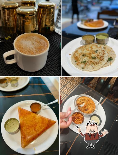 Creme brulee at The Adithya Grand Pure Veg Restaurant