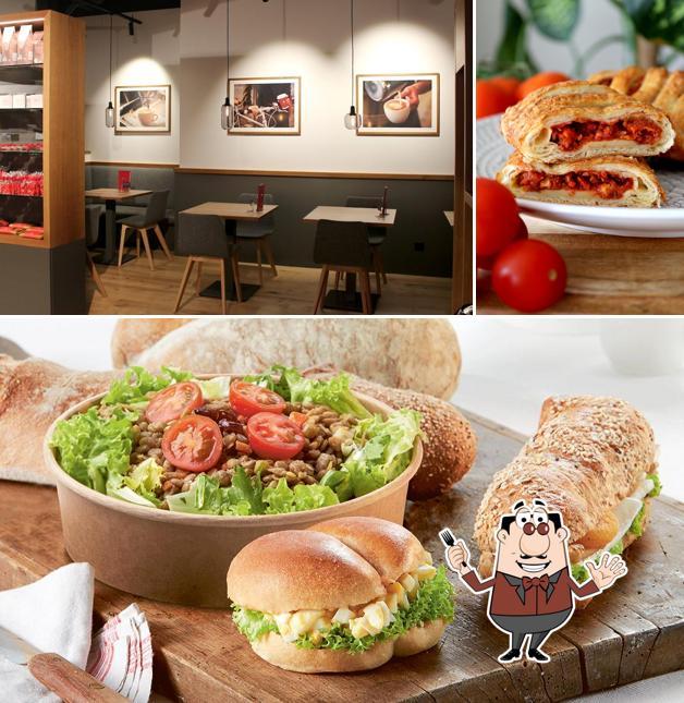 Questa è la immagine che presenta la cibo e interni di Bäckerei Hug - Aarau Bahnhof