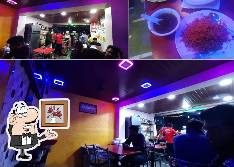 Check out the image depicting interior and food at Radhe Radhe Chinese Restaurant Pure Veg