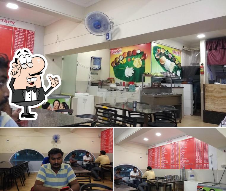 The interior of Dakshen Veg Restaurant