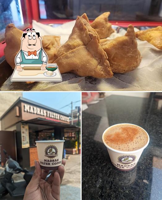 Samosa at Madras filter coffee