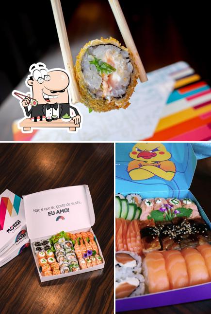 Experimente diferentes opções de sushi