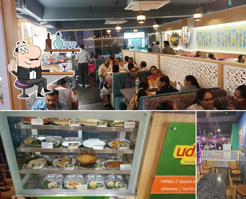 Take a seat at one of the tables at Udipis Upahar Vizag