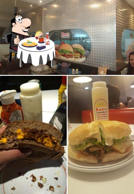 Delicie-se com um hambúrguer no Kero Lanches