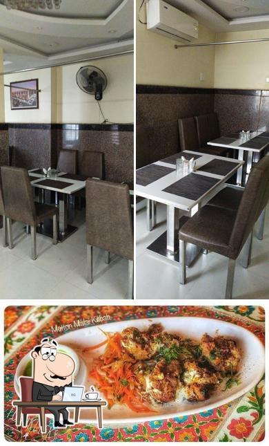 The photo of interior and food at King Ghouse Resturant