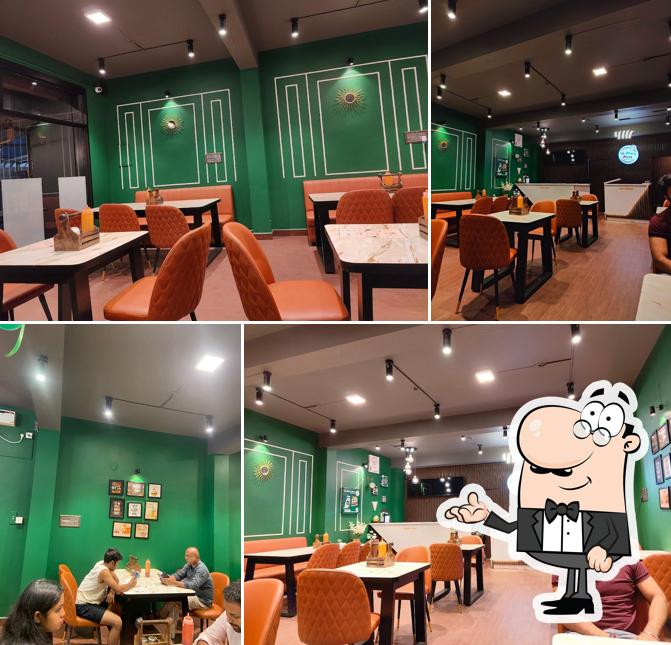 The interior of La Pino’z Pizza- MG Road, Muthialpet, Puducherry