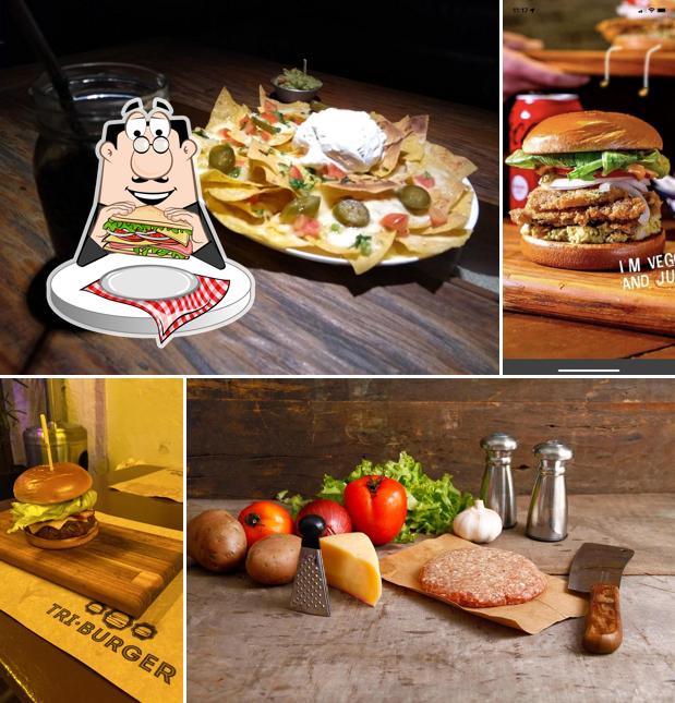 Clube sanduíches em Tri Burger