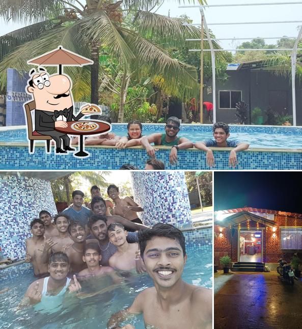 Check out how Leo's Aqua Splash family restaurant and Bar with swimming pool party. looks outside