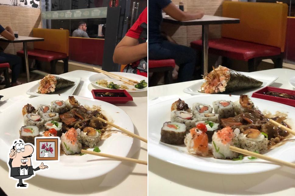 O interior do NaBarca Sushi