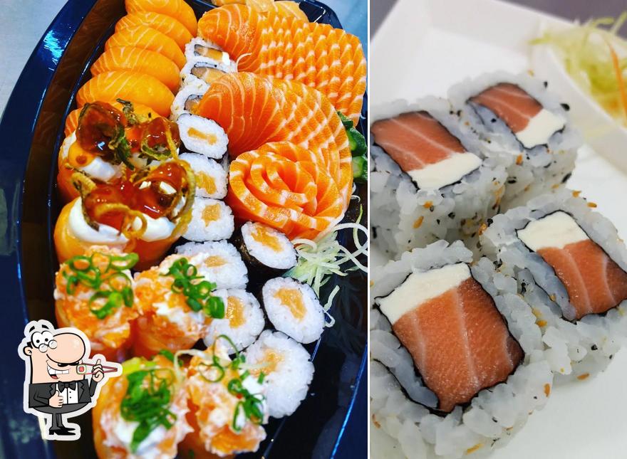 Escolha diferentes opções de sushi