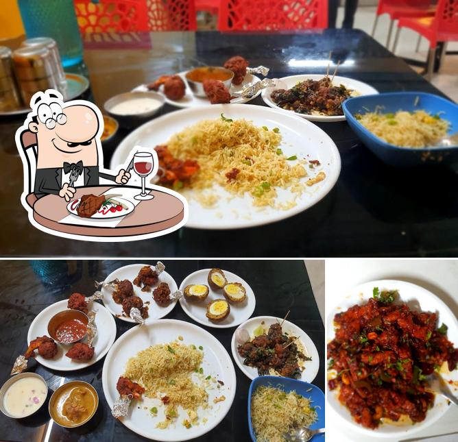 Order meat meals at Breakfast to biryani's