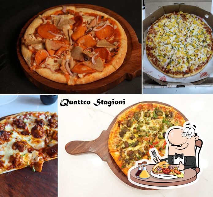 Get pizza at The Rustic Spin