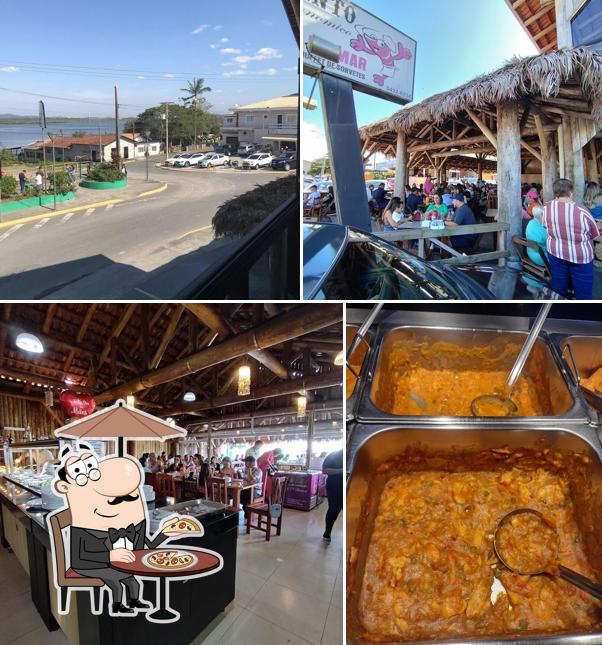 Desfrute da vista da área externa do Recanto Gastronômico