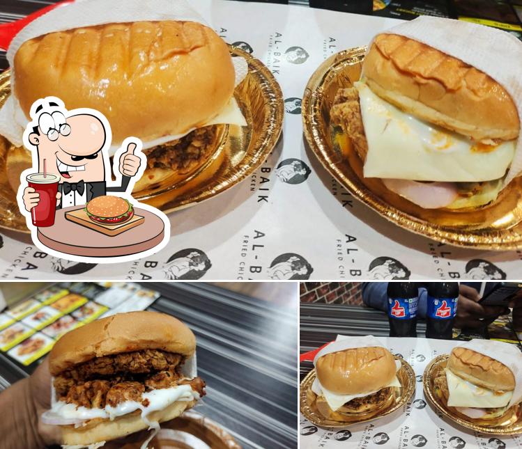 Order a burger at AL- BAIK FRIED CHICKEN