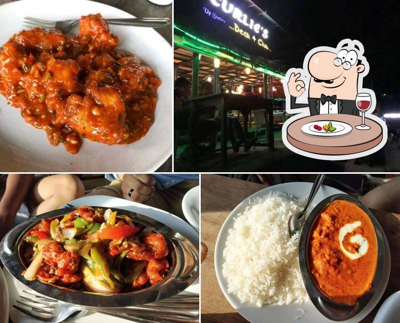 Food at Curlies beach shack