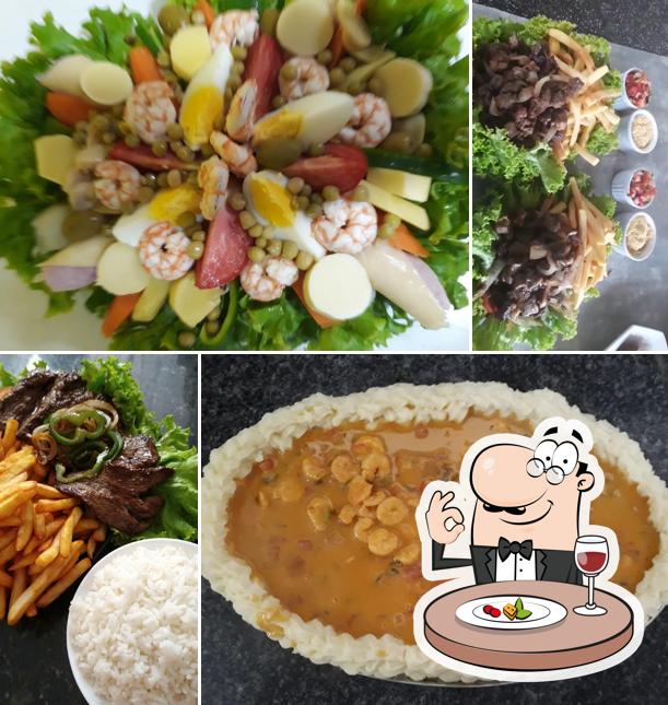 Comida em Bar restaurante e churrascaria arabatana do caranguejo