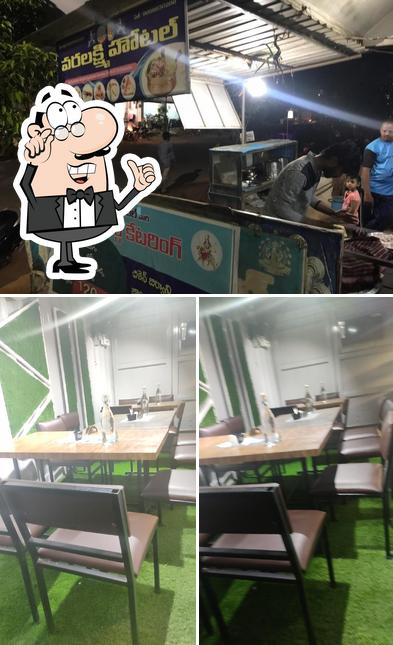 The interior of Varalakshmi Hotel