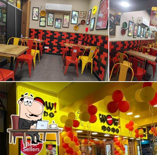 The image of interior and food at Wow! Momo