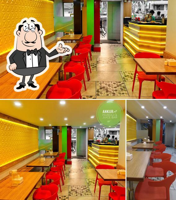 The interior of Ankur Pavbhaji & Juice Bar