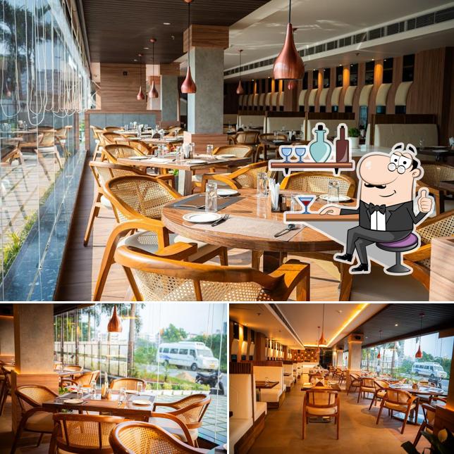 The restaurant's interior and exterior