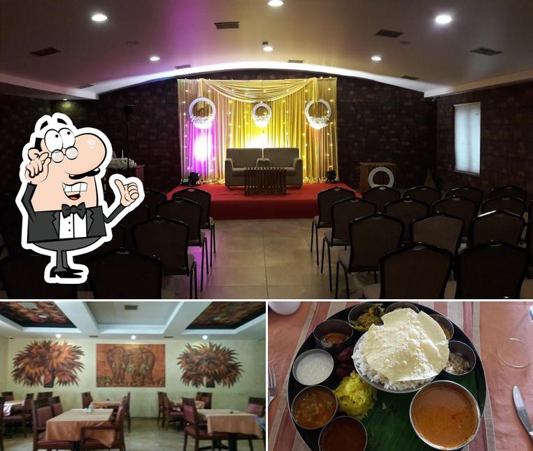 This is the picture displaying interior and food at Clay House