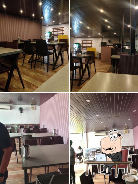 Take a seat at one of the tables at Sheba Biriyani