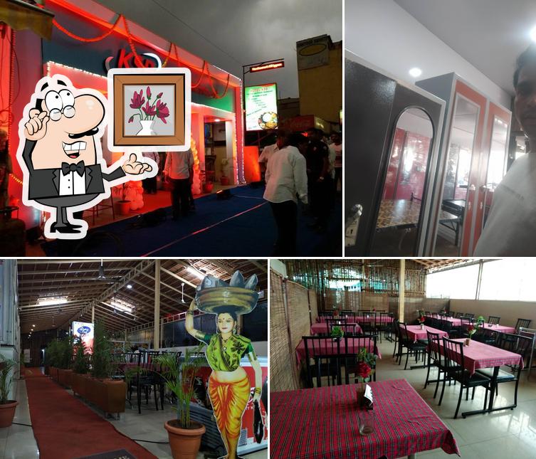 The interior of Hotel ksb family veg & non veg restaurant