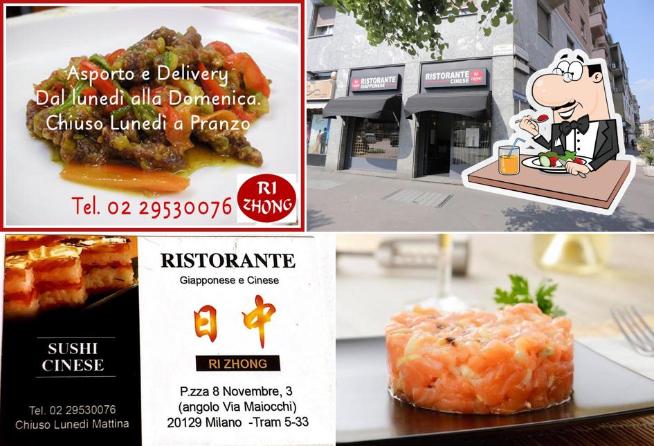 Cibo al Ristorante Cinese e Giapponese Ri Zhong