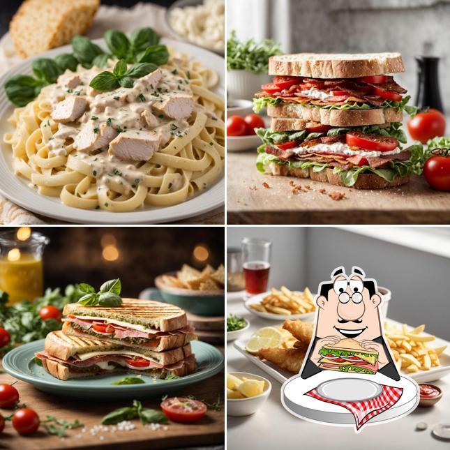 Club sandwich at Let's Bite