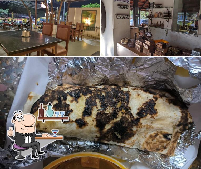 This is the photo showing interior and food at Krishna Bhavan