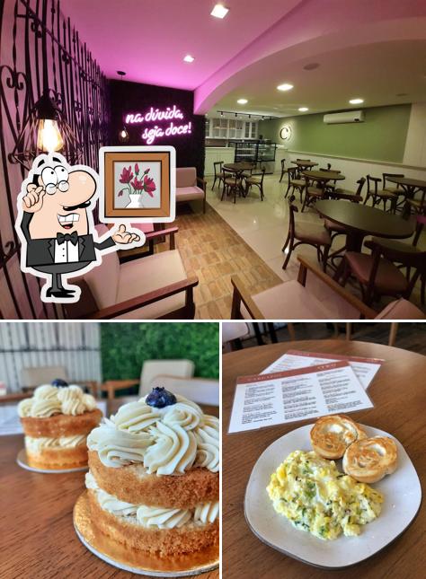 O interior do Crico Doceria e Cafeteria