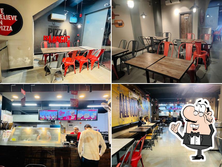 The interior of Pizza Hut Garh Road, Meerut