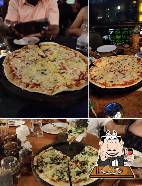 At Down the road, you can taste pizza