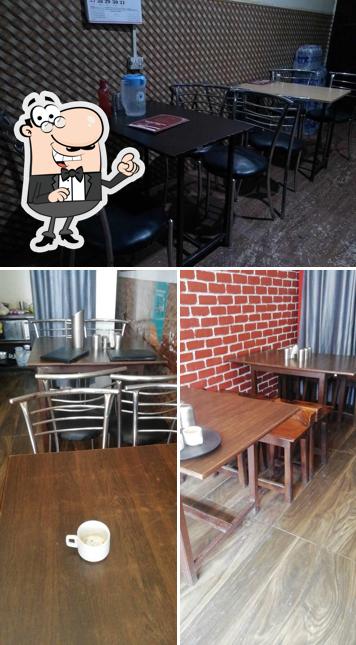 The interior of K K Kebab Corner restaurant