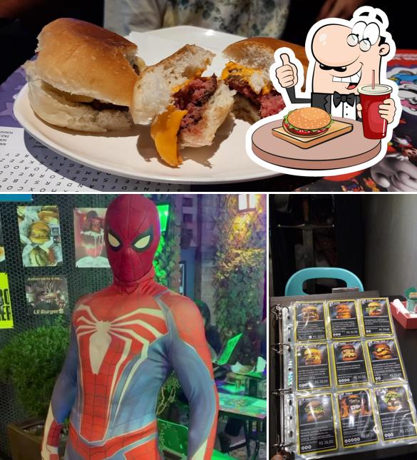 Consiga um hambúrguer no LE Burger