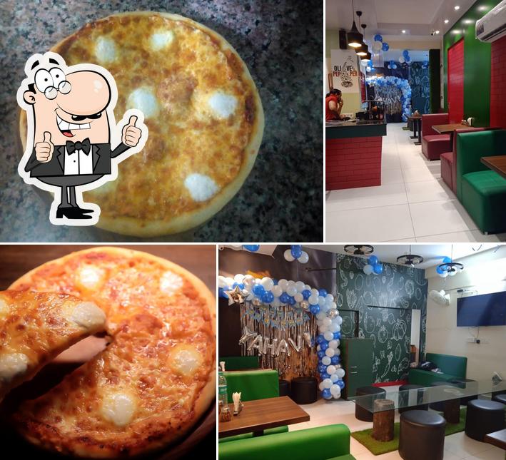 Olive and Pepper Pizzas