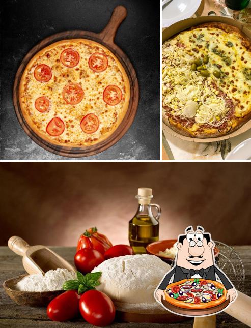 Escolha pizza no Madonna Atibaia Pizzaria