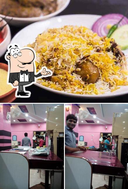 Among different things one can find interior and food at Mannat Biryani