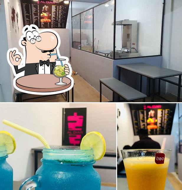 This is the image showing drink and interior at AL DIAR