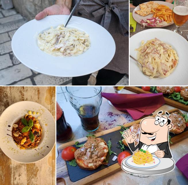 Spaghetti alla carbonara al Oh!LaLa Konoba Pizzeria