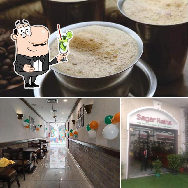 Enjoy a beverage at Sagar Ratna