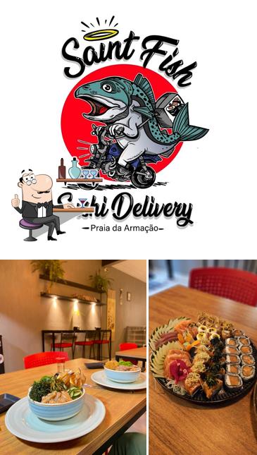 O interior do Saint Fish Sushi Delivery