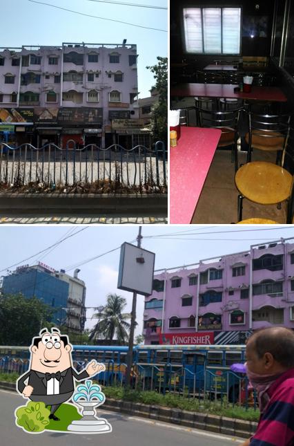 This is the photo showing exterior and food at Night Queen Restaurant & Bar Live Music Hookah Available - Dum Dum Park, Bangur, Lake Town