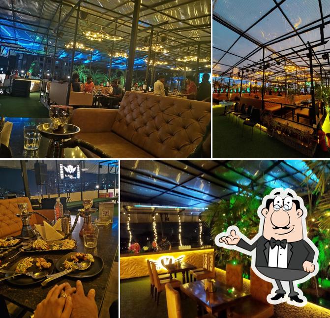 The interior of The Vintage Sky Lounge