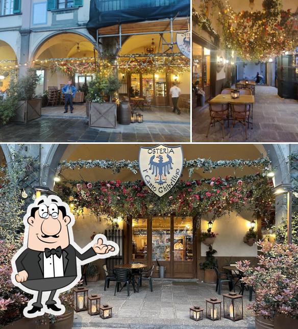 Gli interni di Osteria Ì Canto Ghibellino