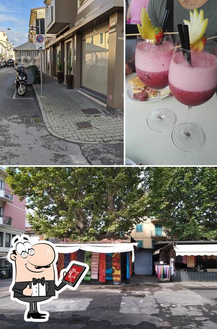 La esterno e alcol del ristorante