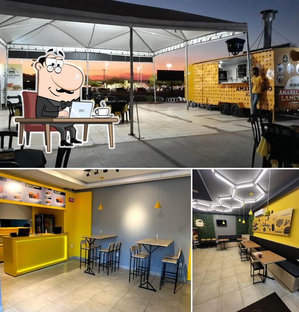 Veja imagens do interior do Amarelinho Hamburgueria