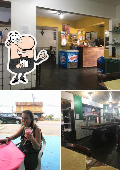 A ilustração do Kilo & Art’s interior e bebida