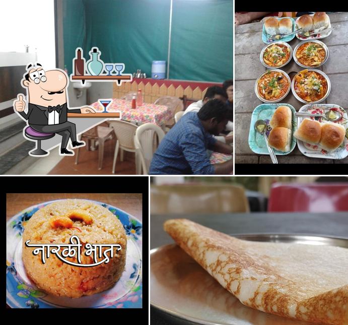 Take a seat at one of the tables at Khadadi katta (खादाडी कट्टा)