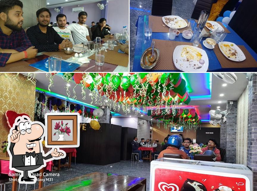 Take a seat at one of the tables at Royal blue family restaurant and banquets hall